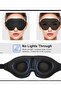 3D Eye Contoured Sleeping Headband Eye Mask Zero Eye Presser Adjustable Strap Yoga and Travel Eye Patch - 2