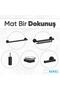 Serel Rita Bathroom Towel Robe Hook Matte Black Stainless- Brass 140112005S - 2