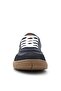 Genuine Leather Navy Blue Orange Lace up Zippered Children's Sneakers Shoes - 4