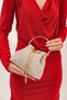 Gold Simkum Women's Evening Dress Wedding Bag with Handle and Chain Strap
