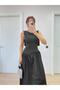 Back Detail Low-Cut Asymmetrical Waist Fitting Bell Skirt Design Pinterest Model Midi Length Elegant Dress - 7
