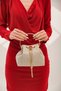 Gold Simkum Women's Evening Dress Wedding Bag with Handle and Chain Strap - 3