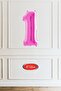 1 Year Old Birthday Cream Bow Tie Bear Pink Rainbow and Balloon Set with 10 Balloons - 3