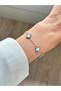 316L Steel Mini Size Clover Bracelet Women's Bracelet Double Sided Bracelet Silver