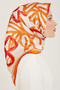 Sura Silk Scarf 91234D (S) 90 X 90 Orange - 50 - 2