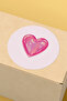 Pink Heart Icon Sticker Packaging Shipping Packaging Label - 4X4Cm 70 Pieces Round - 5