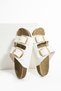 Lenora Anatomical Flexible Comfort Comfortable Eva Sole Double Banded Gold Buckle Women's Daily Sandals Slippers - 3