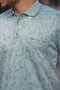 Men's Collared Jacquard Printed Short Sleeve T-Shirt - 3