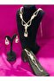 3Pcs Zircon Stone Choker Set Bridal Jewelry Party Invitation Set
