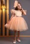 Girl's Tulle White Pink Red Buckle Princess Birthday Eid Evening Dress Graduation Dress