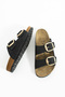Lenora Anatomical Flexible Comfort Comfortable Eva Sole Double Banded Gold Buckle Women's Daily Sandals Slippers - 3