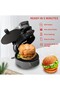 Electric Burger & Sandwich Maker Nonstick Grill with Egg Ring, Ready in 5 Mins for Fast Meals - 3