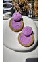 Purple coffee color large small wicker circle earrings - 3