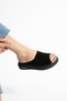 Aya Women's Genuine Leather Suede Cool Elastic Detail Comfort Lightweight Flexible Sole Comfortable Daily Sandals Slippers - 5