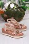 Mystery Anatomical Comfortable Sole Stone Beaded Elastic Women's Sandals - 3