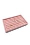 Domestic Production Small Size Suede Fabric Pink Color 22.5/14.5 Cm Roll Drawer Ring Stand