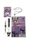 5 Pieces Kuromi Set Keychain Pendant Wristband Notepad Sticker Label - 5