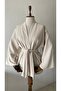 Ecru Belted Design Kimono - Cream