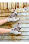 Happy Beige Calf Suede Leopard Mesh Detail 10 cm Heel Summer Boots Sandals - 3