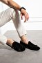 Men's Black Suede Double Buckle Casual Shoes - 3