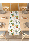 Vase Flower Bohemian Pattern Special Design Runner Printed Decorative Beige Tablecloth Modern Home Decoration