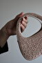 Gold Skin Stone Detailed Mini Evening Dress Bag - 8