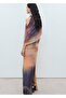 Asymmetrical Layered Pattern Dress - 4