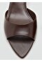 Kitten Heel Leather Sandals - 6