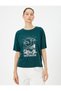 Printed T-Shirt Short Sleeve Round Neck Cotton - 3