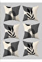 Bohemian Boho Themed Gray Cream Color Digital Printed Gift Set of 6 Throw Pillow Cases 6Pcsboho