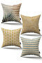 Double Sided Digital Printed Hidden Zippered 4-Piece Throw Pillow Cover Set Soft Button Decorative Cover