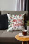 New Year's Concept Double Sided Digital Printed Hidden Zipper 4-Piece Throw Pillow Cover with Soft Keys - 4