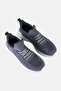Men Brand Logo Lace Up Running Shoes, Grey - 4