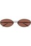 Gg 1922S 002 62 Women's Oval Gray Metal Sunglasses - 4