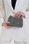 Colorful Stone Women's Stone Embroidered Stylish Ring Detailed Arm and Shoulder Evening Dress Bag - 6