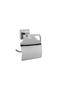 Adhesive Bathroom Set 3 Pieces Long Towel Holder Round Towel Holder with Lid Toilet Roll Holder - 2