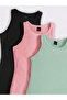 Women's Black Pink Green 3 Pack Mini Slimfit Dress