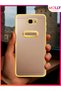 Lou Laser Transparent Silicone Case with Gold Lens Protector on the Edges for Samsung Galaxy J7 Prime