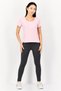 Women Sportswear Fit Short Sleeves Training T-shirt, Pink - 4