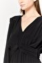 Women Plain Midi Dress, Black - 3