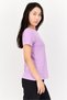 Women Sportswear Fit Short Sleeves Outdoor T-Shirt, Lilac - 2