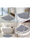 Shower Mat Non-Slip Bath Mat Corner Shower with Suction Cups Drain Holes 54X54 cm M-163