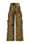 بنطال LEOPARD RELAXED FIT غير متماثل بأزرار للإغلاق - 2
