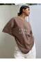 Women's Printed Crew Neck Relaxed Cut T-Shirt - 4
