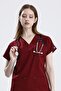 Burgundy Core-Flex Lycra Surgical Suit Bottom Top Doctor Nurse Uniform Scrubs - 2