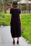 Black Flower of Life Embroidered Dress - 3