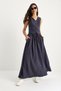 Women's Smoked Vest and Pocket Detailed Flared Skirt Set 9294 60281004 - 3