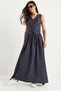 Women's Smoked Vest and Pocket Detailed Flared Skirt Set 9294 60281004