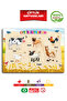 Wooden Educational Tutorial Cute Set of 5 Alphabet Numbers Shapes Vegetables Animals 5 Pieces - 4