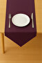 Luna Series Velvet Textured Triangle Runner - Plum - 3